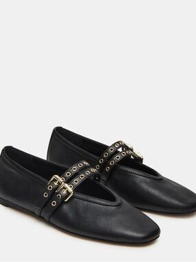 Steve Madden lydia black leather flat